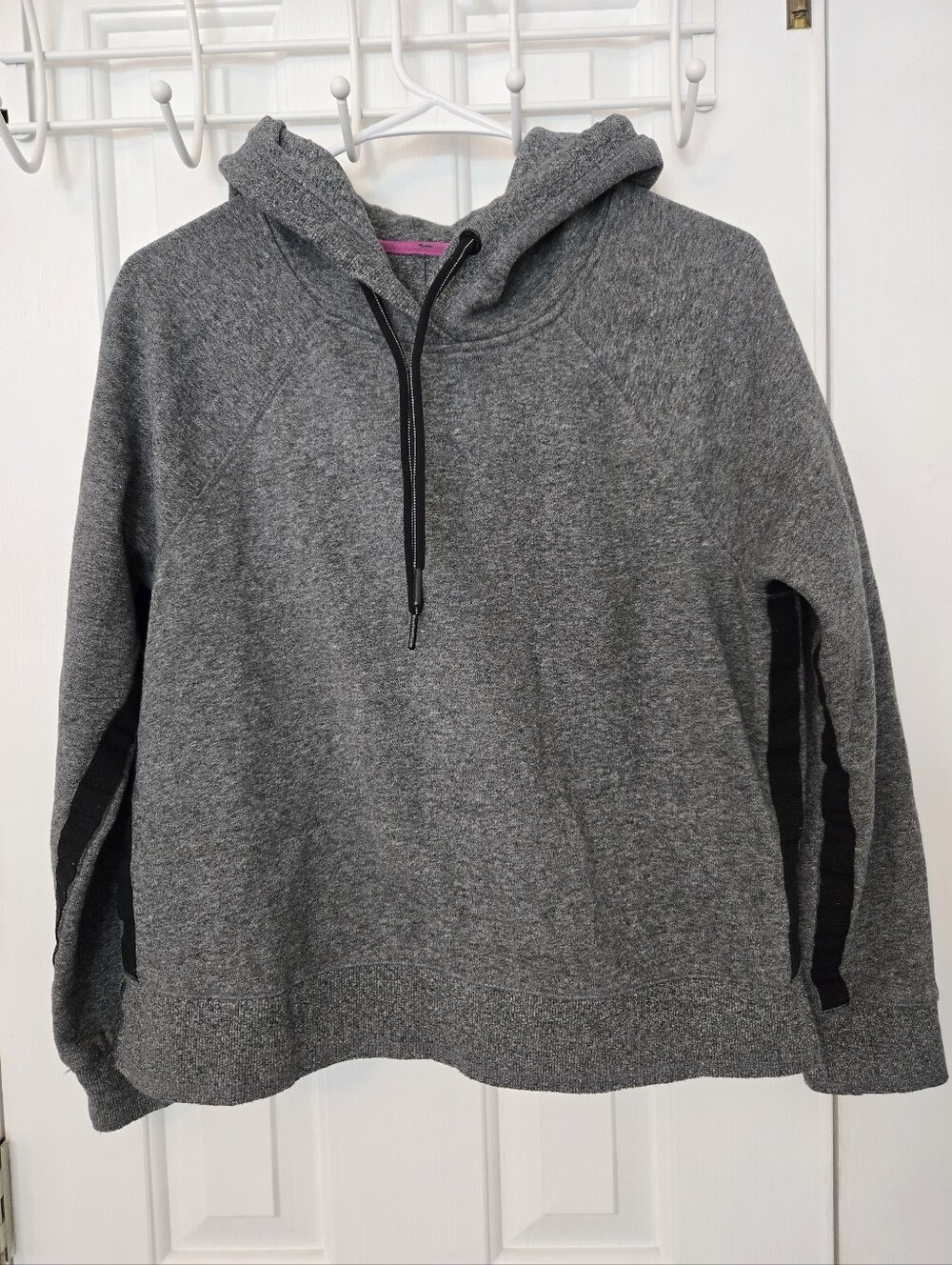 Calvin Klein Performance Gray Hoodie with Black Stripe Details